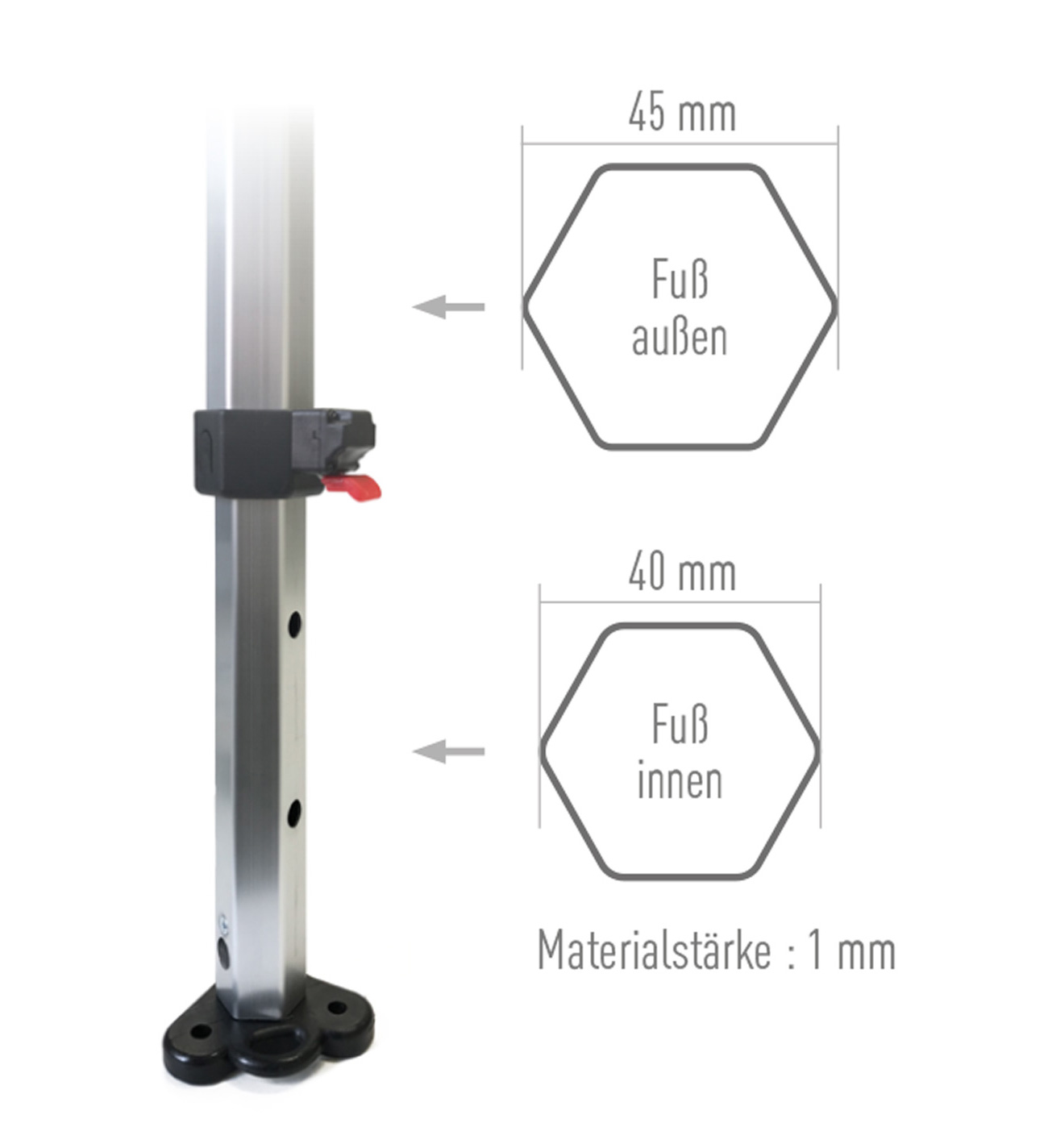 HEXA ø45 Frame Foot