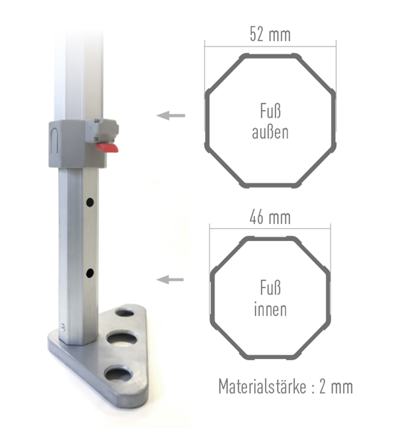 OCTA ø50 Frame Foot